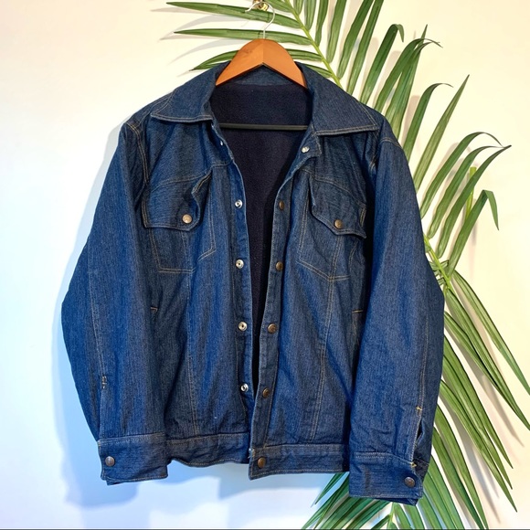 Vintage Other - Handmade Insulated Denim Bomber Jacket